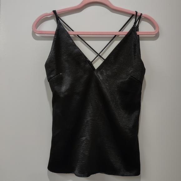 H&M V-neck satin camisole black - Picture 8 of 11